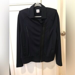 CAbi Navy Blazer with Zippered Pockets